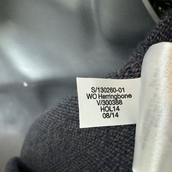 Banana Republic Wool Sweater M Mock Neck Henley Merino Wool Grey Ribbed Preppy - Picture 7 of 8